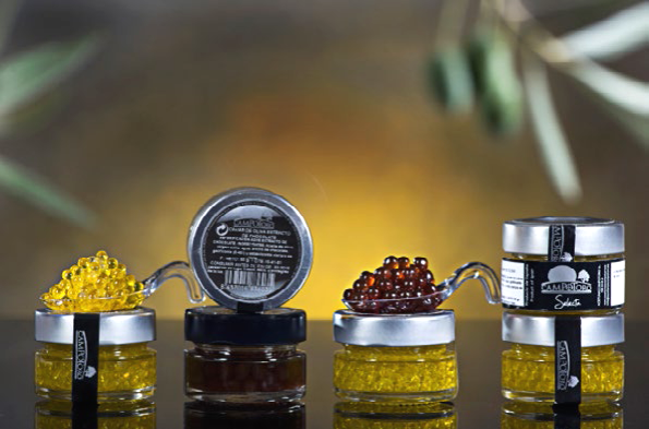 Esferas de aceite de oliva virgen exta